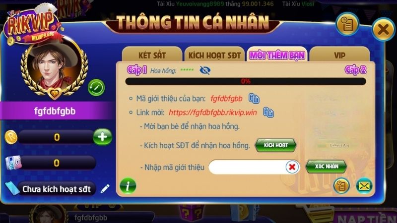 Điều kiện tham gia nhận ưu đãi, khuyến mãi Rikvip