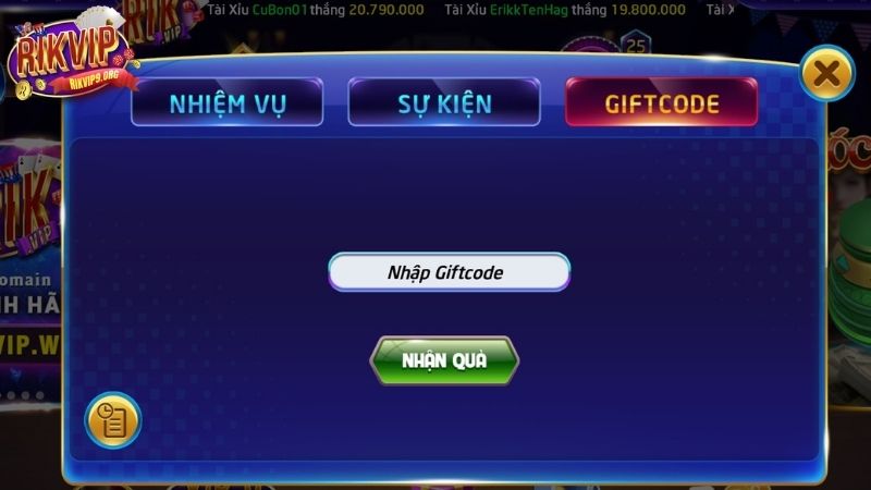 Hướng dẫn tham gia khuyến mãi Rikvip