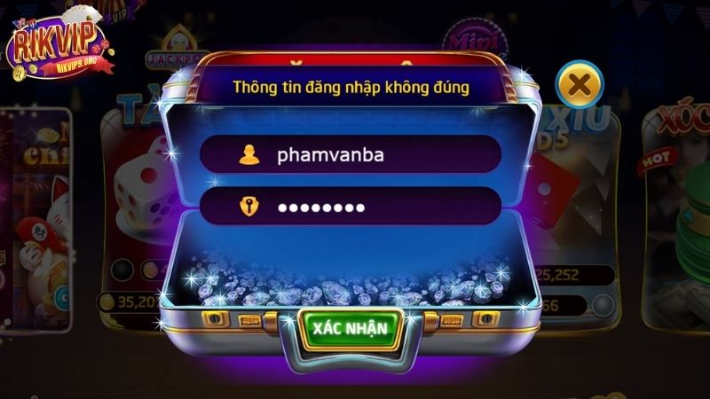 Vấn đề thường gặp phải khi đăng nhập RikVip